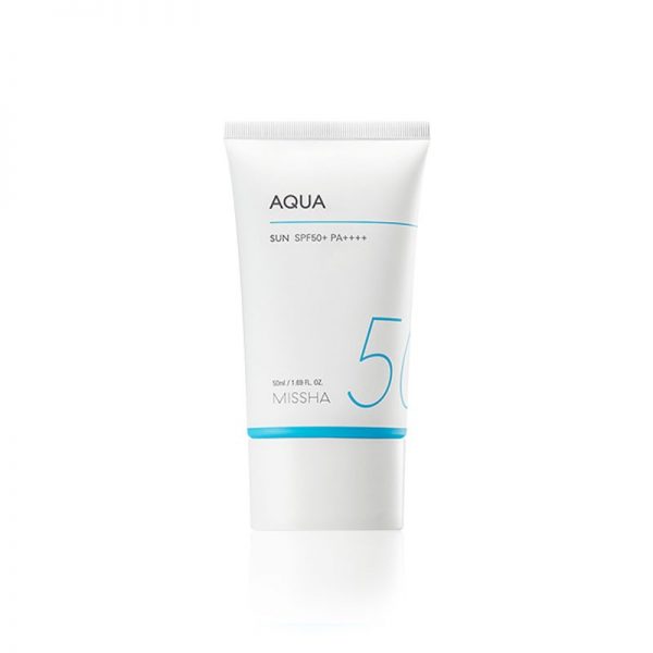 2a33bcdeeeadaa3581a50f7cb1a8e635-600x600-1.jpg MISSHA Aqua Sun Cream SPF50+ PA++++ – Hydrating Lightweight Sunscreen - Image 1