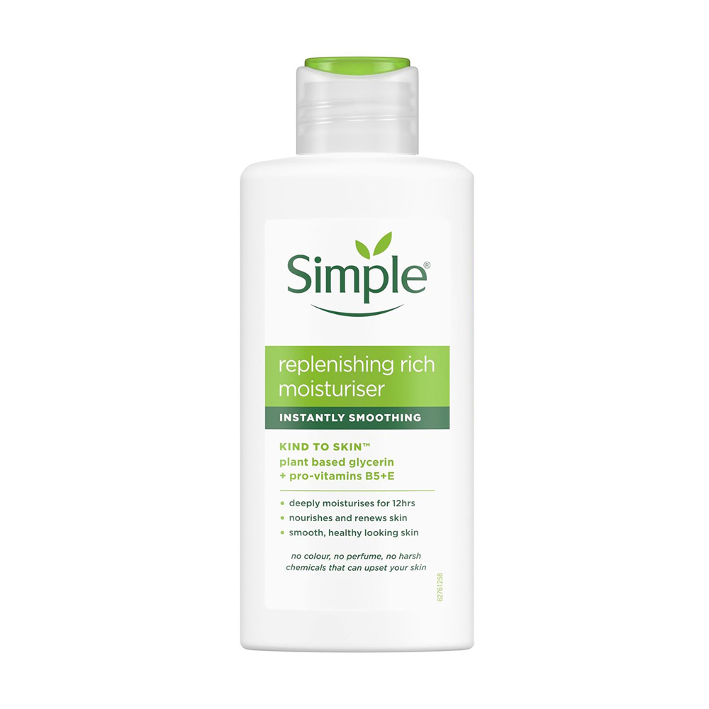 simple-kind-to-skin-replenishing-rich-moisturizer.jpg Simple Replenishing Rich Moisturiser for Dry & Sensitive Skin | Hydrating Face Cream - Image 1
